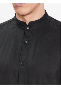 Hugo Koszula 50490740 Czarny Slim Fit. Kolor: czarny. Materiał: len #3