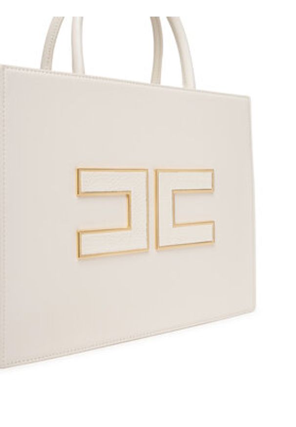 Elisabetta Franchi Torebka BS-32A-56E2-V420 Biały. Kolor: biały. Materiał: skórzane