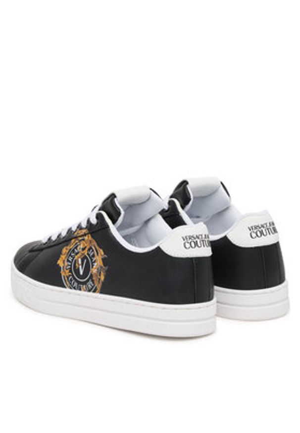 Versace Jeans Couture Sneakersy 79VA3SK3 Czarny. Kolor: czarny. Materiał: skóra
