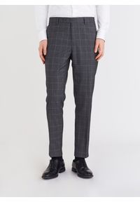 Pako Lorente - PAKO LORENTE – Szare garniturowe spodnie w kratę. Kolor: szary #5