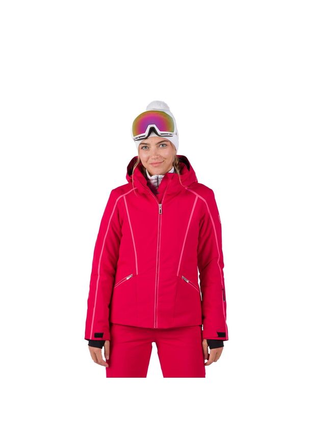 Kurtka narciarska Rossignol W Flat czerwona. Kolor: czerwony. Sezon: zima. Sport: narciarstwo