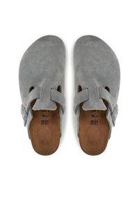 Birkenstock Klapki Boston zamsz 1029214 Szary. Kolor: szary. Materiał: skóra, zamsz #3