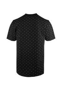 Męski T-Shirt, Dekolt z Guzikami - Pako Jeans - Czarny, Drobny Wzór. Okazja: na co dzień. Kolor: czarny. Materiał: bawełna. Styl: casual #3