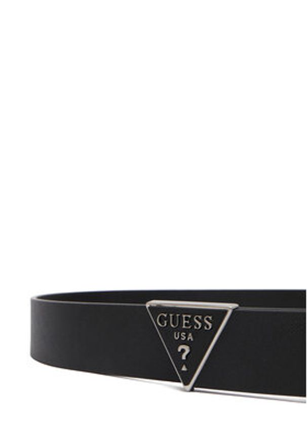 Guess Pasek BM7943 P6335 Czarny. Kolor: czarny. Materiał: skóra