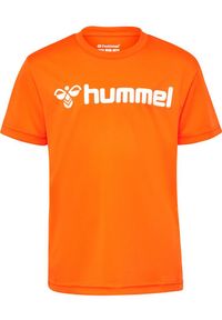 Hummel Koszulka poliestrowa sportowa Poly Logo Jersey Kids. Kolor: pomarańczowy. Materiał: jersey, poliester
