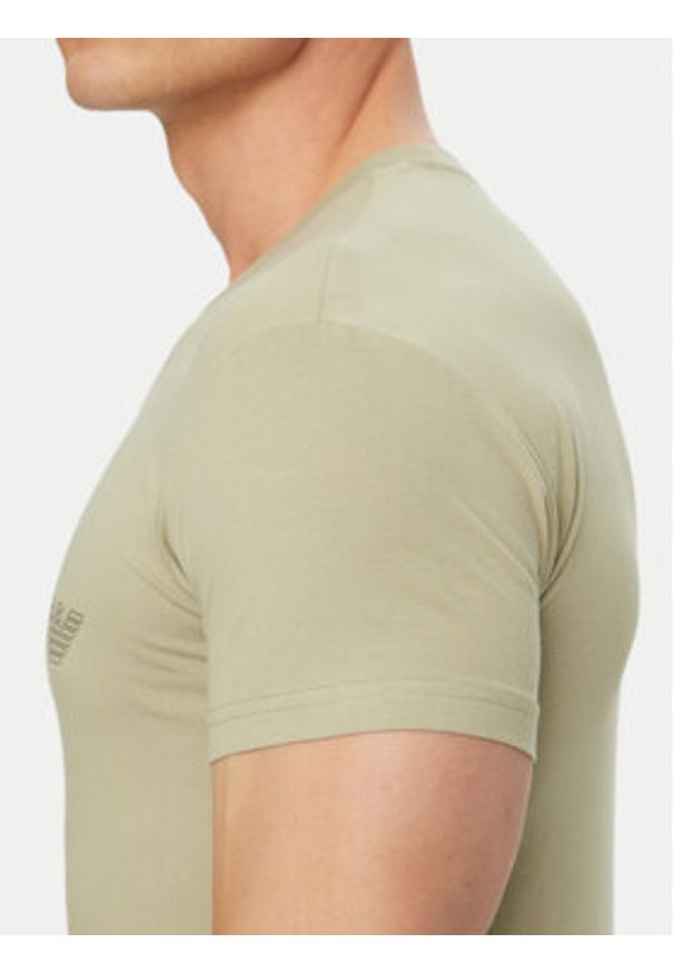 Emporio Armani Underwear T-Shirt EM000375 AF18890 U8046 Zielony Slim Fit. Kolor: zielony. Materiał: bawełna