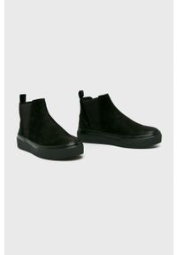 Vagabond Shoemakers - Botki Zoe Platform. Nosek buta: okrągły. Kolor: czarny. Materiał: bawełna, guma. Obcas: na platformie #3