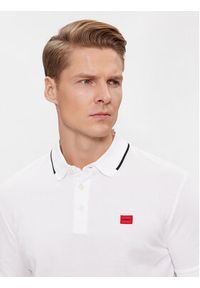 Hugo Polo Deresino232 50490775 Biały Slim Fit. Typ kołnierza: polo. Kolor: biały. Materiał: bawełna #3