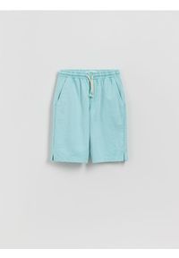 Reserved - Szorty bermudy - miętowy. Kolor: miętowy. Materiał: bawełna, dzianina #1