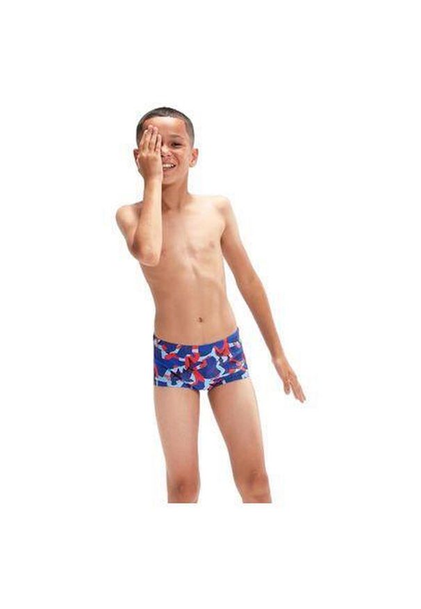 Spodenki kąpielówki dla dzieci Speedo Allover. Kolor: niebieski. Wzór: kolorowy, nadruk