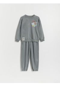 Reserved - Komplet Marvel - ciemnoszary. Kolor: szary. Materiał: dzianina, bawełna. Wzór: motyw z bajki #1