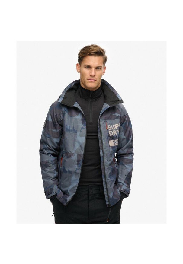 Superdry - Kurtka narciarska Freestyle Core. Kolor: szary. Długość rękawa: długi rękaw. Styl: sportowy