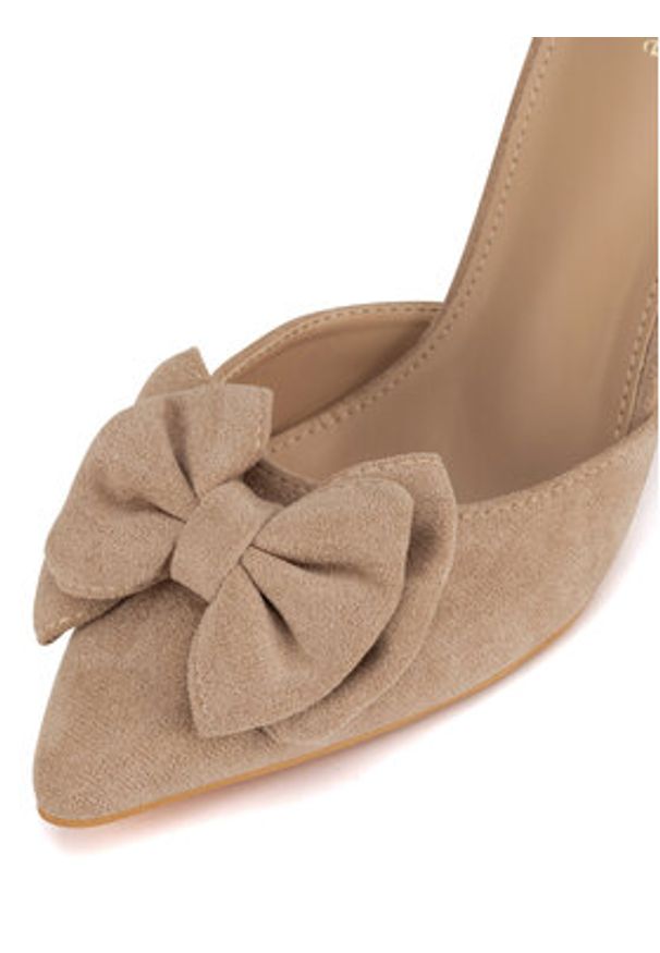 DeeZee Czółenka WS1001-01 Beżowy. Kolor: beżowy. Materiał: materiał