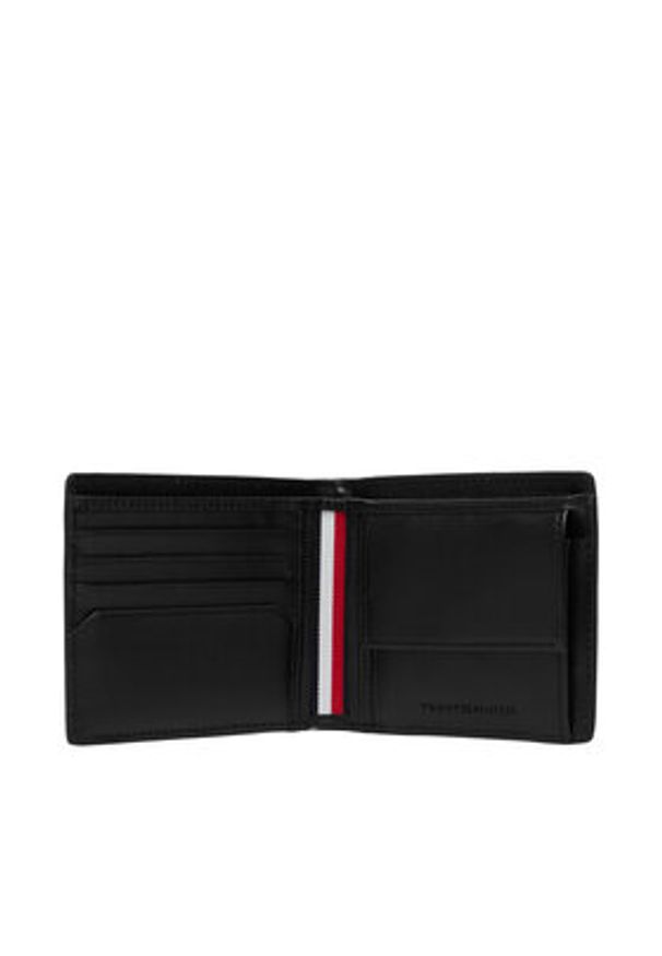 TOMMY HILFIGER - Tommy Hilfiger Portfel Th Central Cc And Coin AM0AM14496 Czarny. Kolor: czarny. Materiał: skóra
