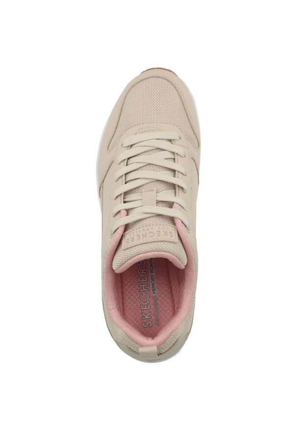 skechers - Buty do chodzenia damskie Skechers Uno Inside Matters. Zapięcie: sznurówki. Kolor: beżowy. Materiał: guma, syntetyk, tkanina, materiał. Szerokość cholewki: normalna. Sport: turystyka piesza