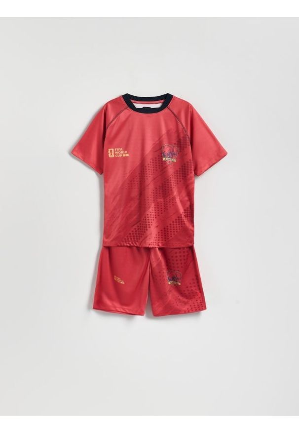 Reserved - Komplet Fifa - jasnofioletowy. Kolor: fioletowy. Materiał: dzianina. Wzór: gładki