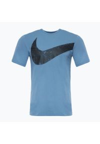 Koszulka męska Nike Hyverse Swoosh Dri-Fit. Kolor: niebieski. Technologia: Dri-Fit (Nike)