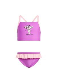 Adidas - Bikini adidas x Disney Minnie and Daisy. Kolor: fioletowy. Materiał: materiał. Wzór: motyw z bajki