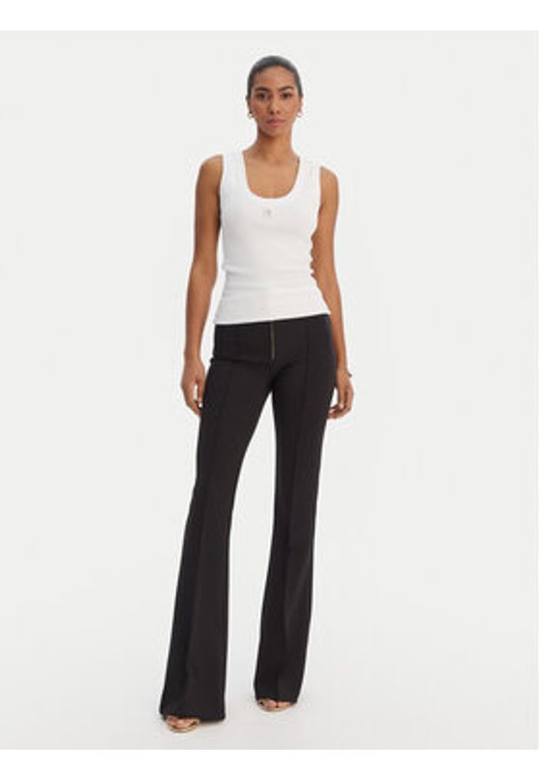 Fracomina Top FP26ST2001J40101 Biały Slim Fit. Kolor: biały. Materiał: bawełna