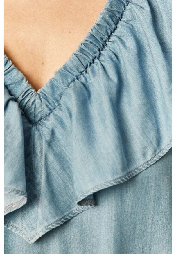 Lee - LEE RUFFLE TANK DAMSKA BLUZKA SKY BLUE L46GIINR 112110932