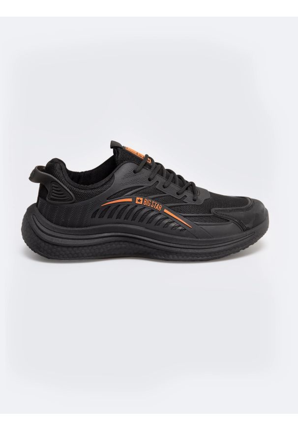 Big-Star - Sneakersy męskie czarne RR174559 906. Okazja: na co dzień. Kolor: czarny. Sport: turystyka piesza