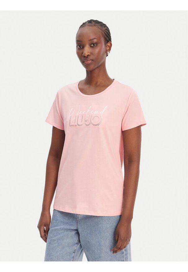 Liu Jo Sport T-Shirt TA6252 JS923 Różowy Regular Fit. Kolor: różowy. Materiał: bawełna. Styl: sportowy