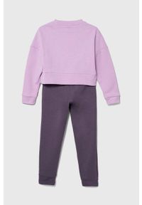 Adidas - adidas dres dziecięcy kolor fioletowy. Kolor: fioletowy. Materiał: dresówka #3