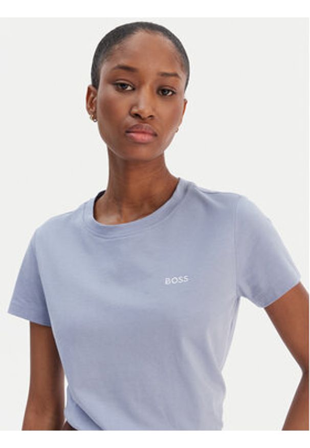 BOSS T-Shirt Esogo 50506973 Niebieski Slim Fit. Kolor: niebieski. Materiał: bawełna