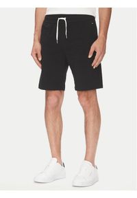 TOMMY HILFIGER - Tommy Hilfiger Szorty sportowe UM0UM03364 Czarny Regular Fit. Kolor: czarny. Materiał: bawełna. Styl: sportowy
