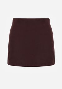 Renee - Brązowe Spódnico-Spodenki z Ozdobną Imitacją Kieszeni Sewressa. Kolor: brązowy. Materiał: koronka. Styl: elegancki, klasyczny #6