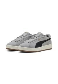 Puma - Sneakersy unisex Court Classin Suede PUMA Gray Echo Black Gold. Kolor: czarny, szary, wielokolorowy, żółty. Model: Puma Suede. Sport: turystyka piesza, tenis