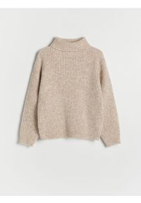 Reserved - Sweter z domieszką wełny - złamana biel. Materiał: wełna