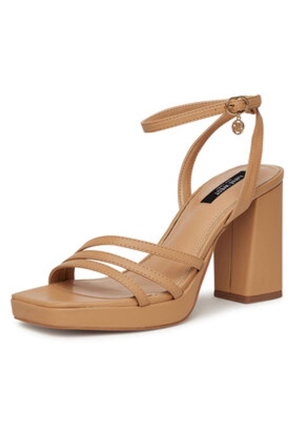 Nine West Sandały TS6197-01 Beżowy. Kolor: beżowy. Materiał: syntetyk, materiał