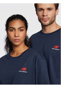 New Balance T-Shirt Unisex UT21503 Granatowy Relaxed Fit. Kolor: niebieski. Materiał: bawełna #3