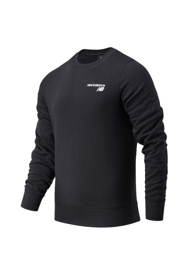 Bluza New Balance MT03911BK - czarna. Kolor: czarny. Materiał: materiał, bawełna, prążkowany. Styl: sportowy