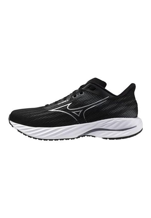 Buty do biegania męskie Mizuno Wave Inspire 21. Kolor: wielokolorowy, czarny, szary. Materiał: materiał, syntetyk. Szerokość cholewki: normalna. Model: Mizuno Wave