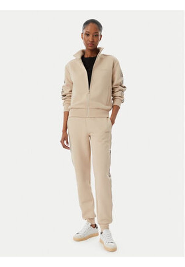 Guess Bluza V2YQ16 KB3P2 Beżowy Regular Fit. Kolor: beżowy. Materiał: syntetyk, bawełna