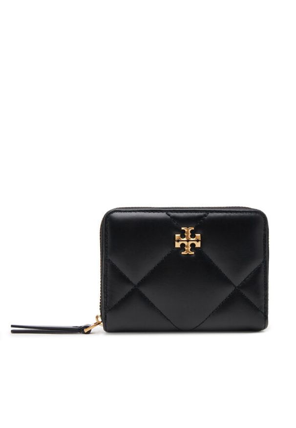 Tory Burch Mały Portfel Damski 159791 Czarny. Kolor: czarny. Materiał: skóra