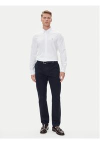 TOMMY HILFIGER - Tommy Hilfiger Koszula Performance MW0MW39418 Biały Slim Fit. Kolor: biały. Materiał: bawełna #3