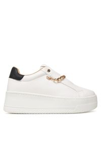 DeeZee Sneakersy AM25231-B Biały. Kolor: biały. Materiał: skóra