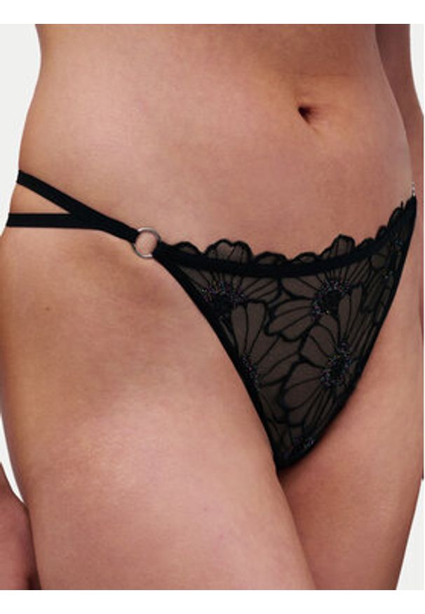 Chantelle Stringi Lush C22OG5 Czarny. Kolor: czarny. Materiał: syntetyk