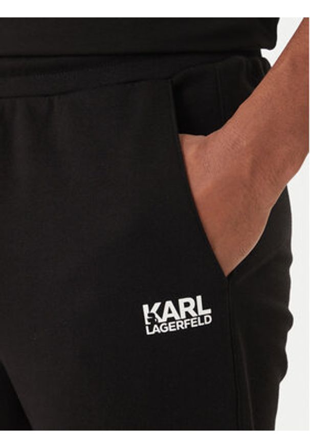 Karl Lagerfeld - KARL LAGERFELD Spodnie dresowe 705782 562917 Czarny Regular Fit. Kolor: czarny. Materiał: bawełna