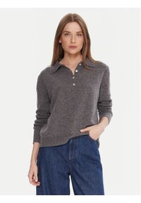 Kontatto Sweter 3M0977C Szary Regular Fit. Kolor: szary. Materiał: wełna