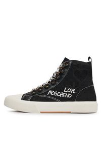 Love Moschino - LOVE MOSCHINO Trampki JA15142G1IIY000A Czarny. Kolor: czarny. Materiał: materiał #6