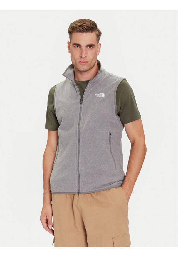 The North Face Kamizelka Glacier NF0A8DQN Szary Regular Fit. Kolor: szary. Materiał: syntetyk