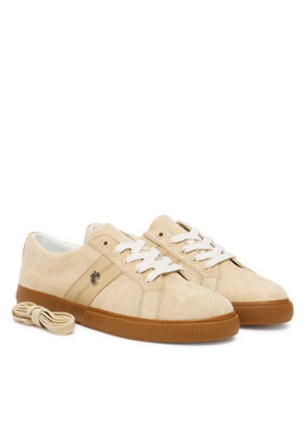Lauren Ralph Lauren - LAUREN RALPH LAUREN Sneakersy Janson II 802868344004 Beżowy. Kolor: beżowy. Materiał: zamsz, skóra
