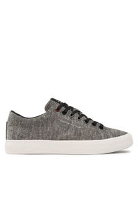 TOMMY HILFIGER - Tommy Hilfiger Tenisówki Th Hi Vulc Core Low Chambray FM0FM04738 Szary. Kolor: szary. Materiał: materiał