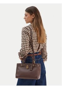 TOMMY HILFIGER - Tommy Hilfiger Torebka American Icon Mini Tote Leather AW0AW17926 Brązowy. Kolor: brązowy. Materiał: skórzane #4