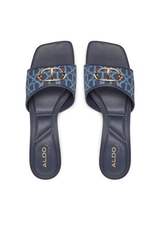 Aldo Klapki Coteazur 13918674 Granatowy. Kolor: niebieski. Materiał: skóra
