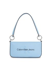 Calvin Klein Jeans Torebka Sculpted Shoulder Pouch25 Mono K60K610679 Granatowy. Kolor: niebieski. Materiał: skórzane